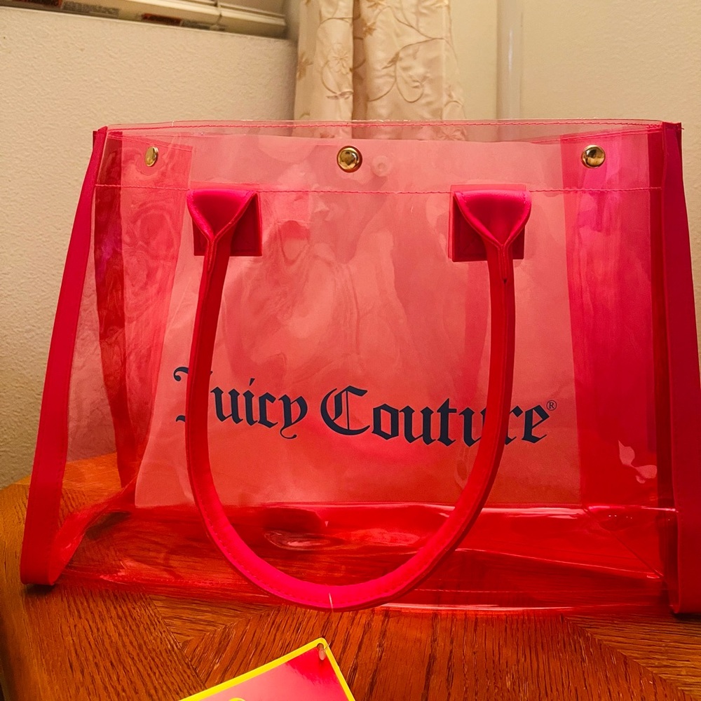 Juicy couture bag clear tote/ beach bag - Picture 1 of 5